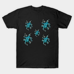 Vintage Octopus Set Teal Patina T-Shirt